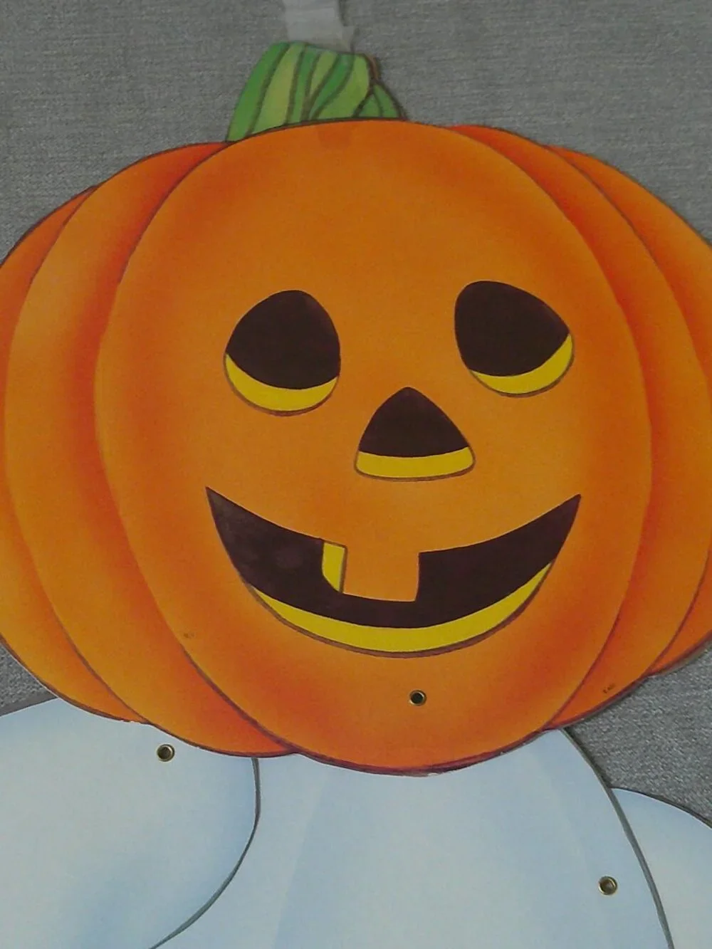 Vintage 1989 American Greetings Mr. Pumpkinhead Jointed Cardboard Cutout